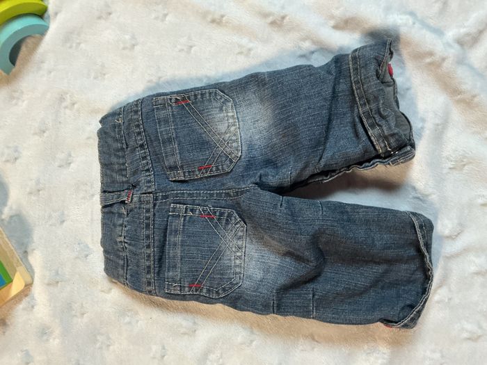 jean bleu doublé taille réglable pressions entre les jambes 1 mois tape à l'oeil - photo numéro 8