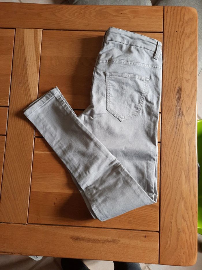 Pantalon gris clair femme slim maternité 38 - photo numéro 3