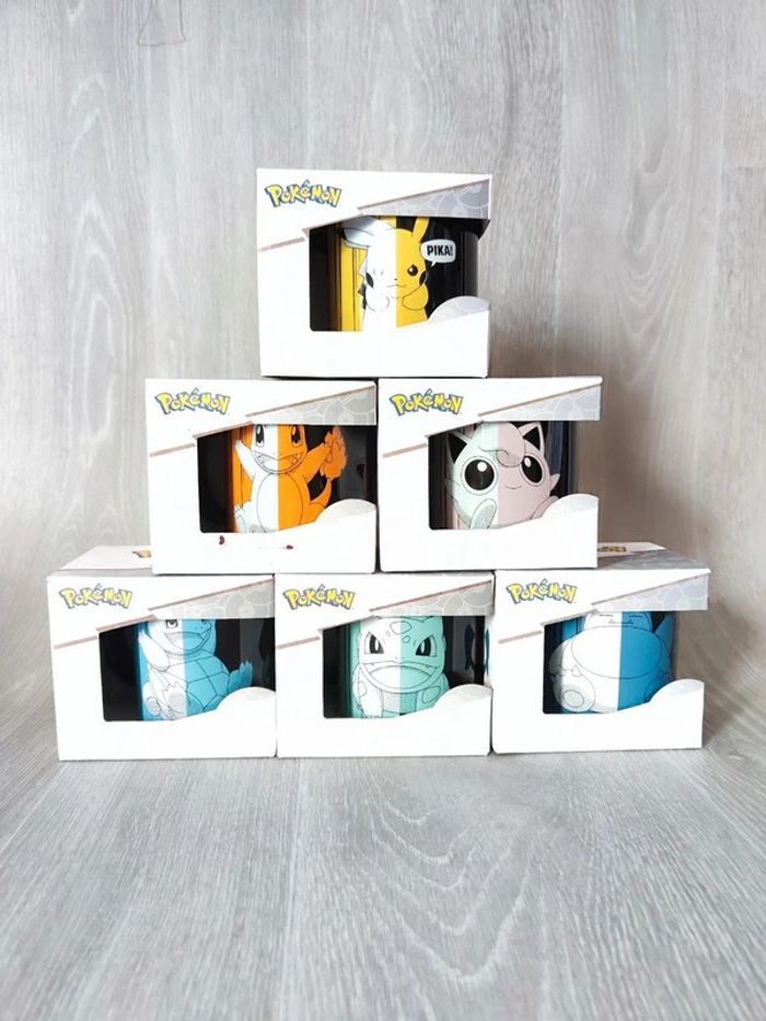 Lot de 5 tasses Mugs Pokémon 320 ml neuves