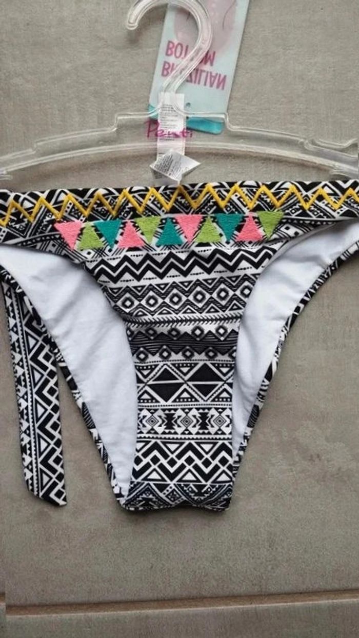 Maillot de bain penti taille 36 noir impression - photo numéro 6