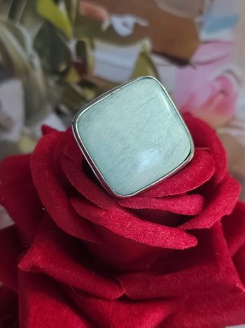 Bague en argent sterling 925 avec pierre hememorphite