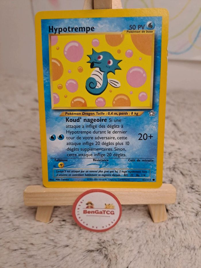 Carte Pokémon Hypotrempe 62/111 Neo Genesis ed2 Wizards Fr
