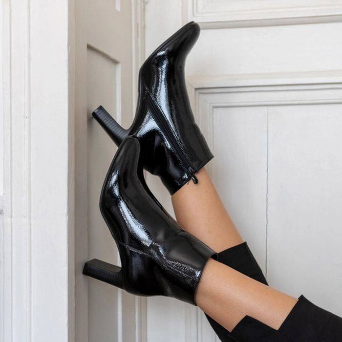 Bottines Sinéquanone Noir Vernis fermeture éclair Femme Taille 39 - photo numéro 2