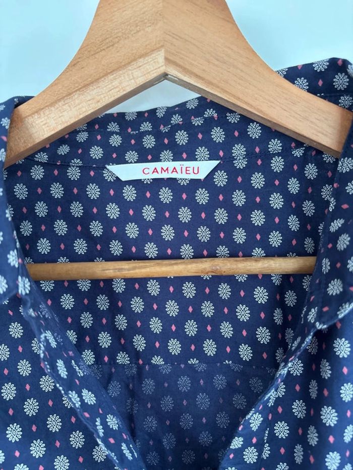Chemise bleu marine à motifs - photo numéro 2