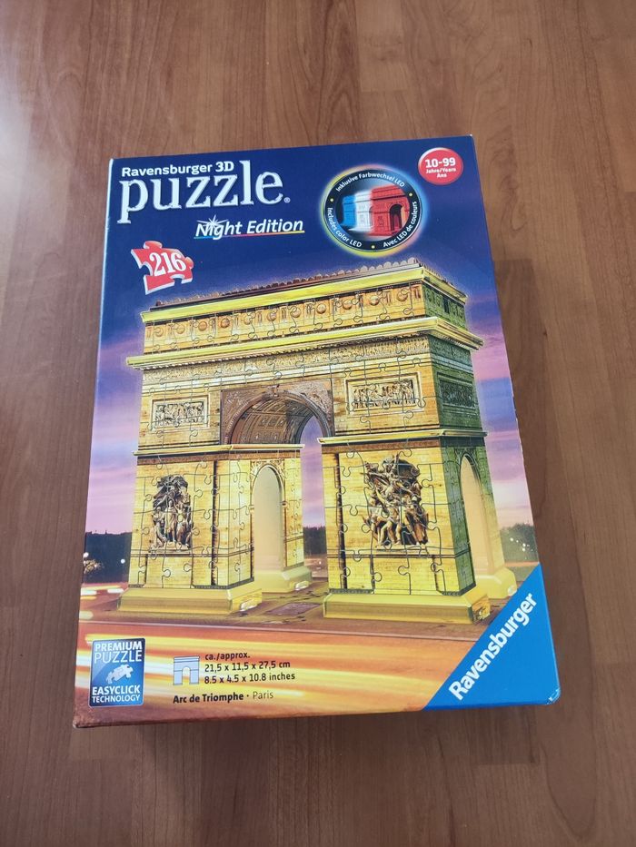 Puzzle 3d arc de triomphe night édition 216 pièces