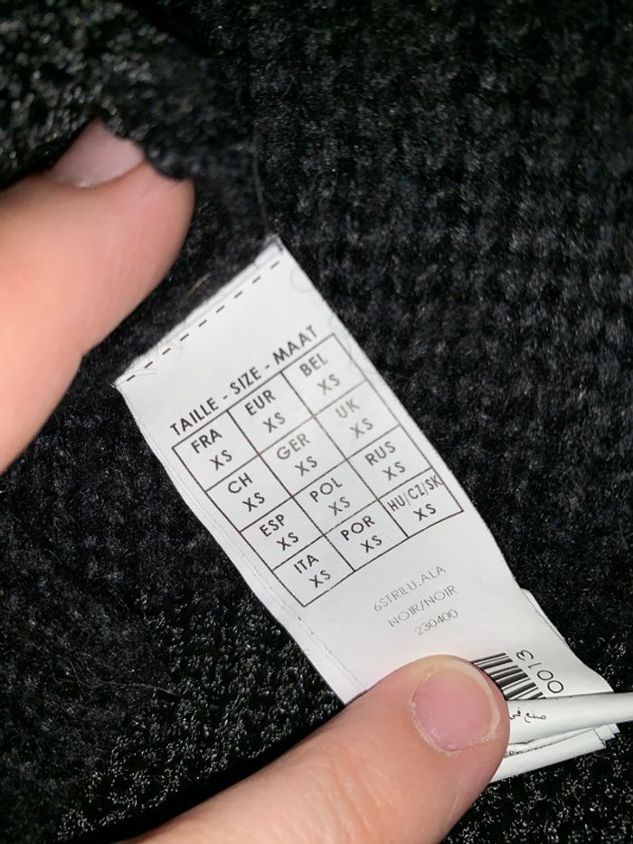 Pull mim noir rayé ajouré - photo numéro 4