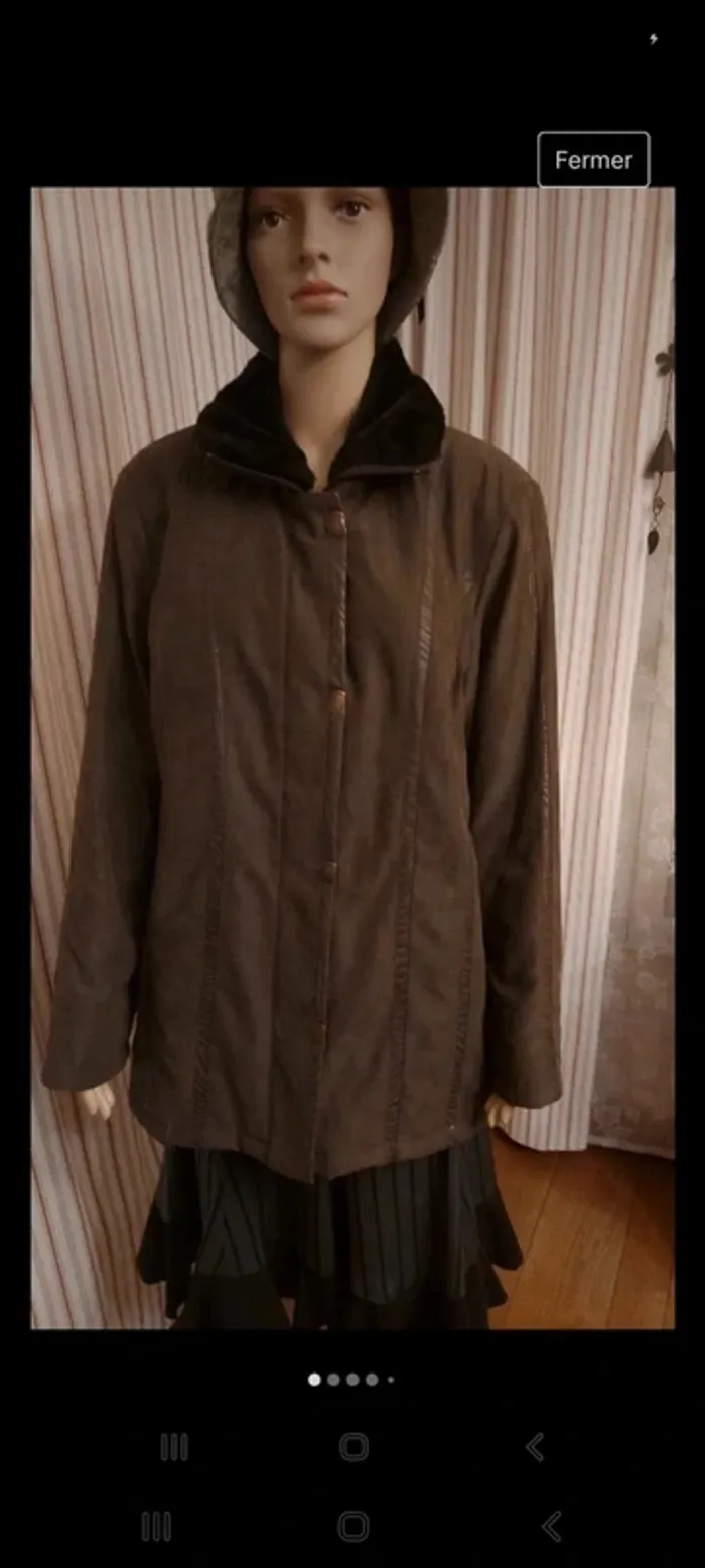 Manteau doudounne Marron Lebek fr be 42