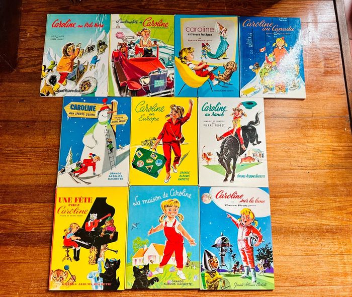Lot de 10 éditions originales Caroline livres bd albums Pierre Probst anciens vintage