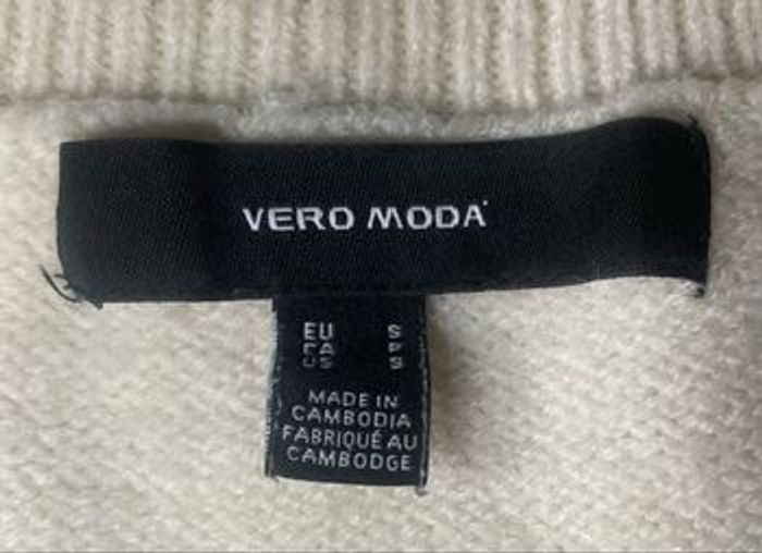Pull à pois »Vero Moda »blanc écru et noir - photo numéro 8