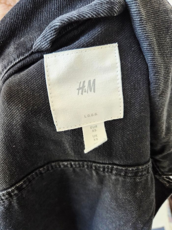 Veste en jean noir taille XS H&M - photo numéro 4