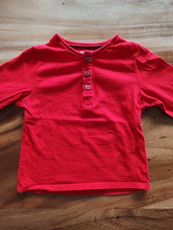 Tee shirt manches longues rouge