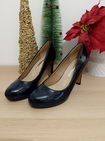 Escarpins vernis marine P 36