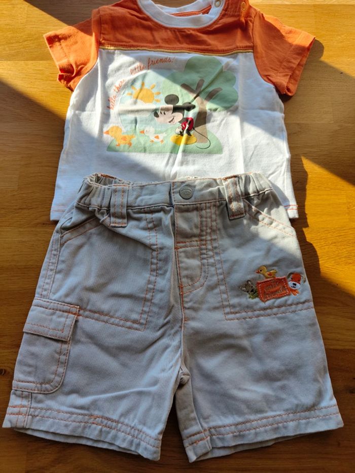 2 ensembles short+ t-shirt 6 mois - photo numéro 2