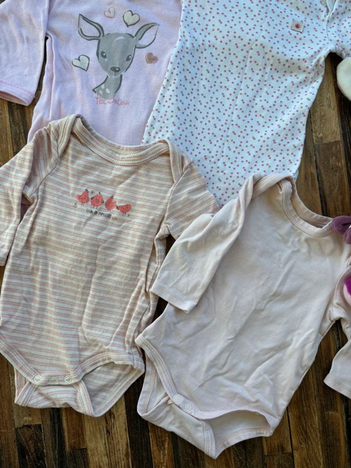 Lot bodies manches longues 3 mois fille - photo numéro 3