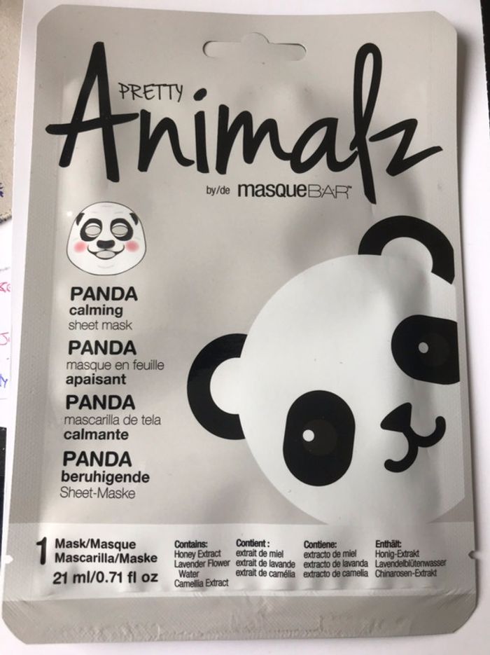 masque bar panda pretty animalz apaisant