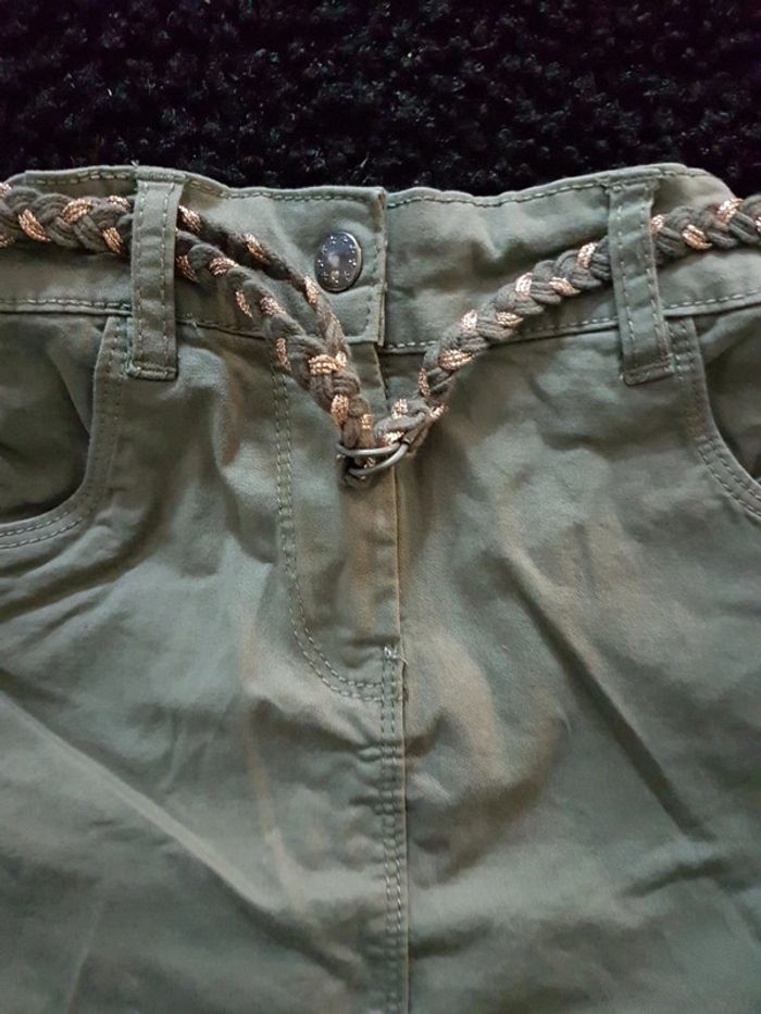 Jupe Kaki avec ceinture 10 ans Gemo kaki - photo numéro 2