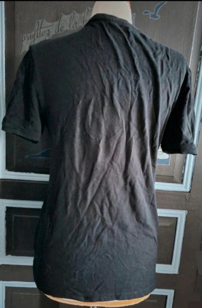 T-shirt noir regular avec écriture taille S - photo numéro 4