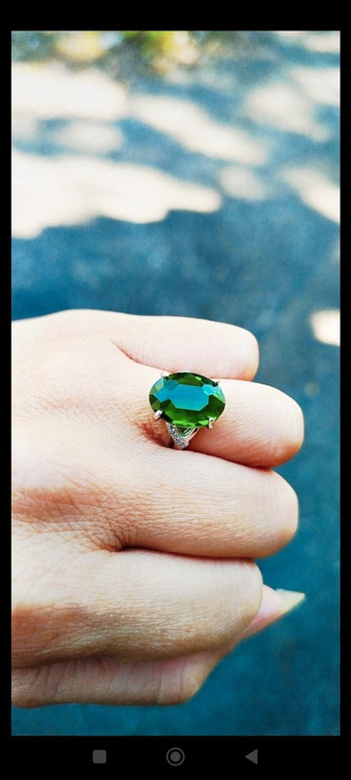 Bague Amour Éternel💫 L’Éclat de l’Émeraude sur Argent Pur - photo numéro 2