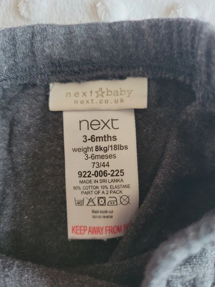 Legging gris mixte 3-6 mois – NEXT - photo numéro 2