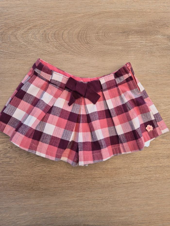 Jupe culotte short à carreaux