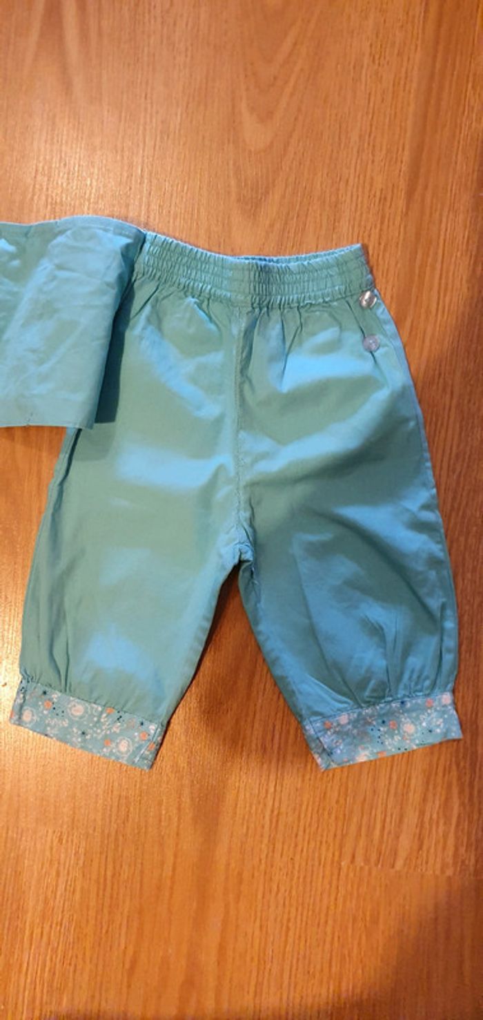 Pantalon graine de reve 6 mois bleu ciel - photo numéro 2