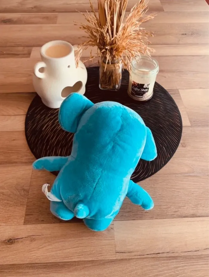 Peluché éléphant bleu - Sans marque - photo numéro 2