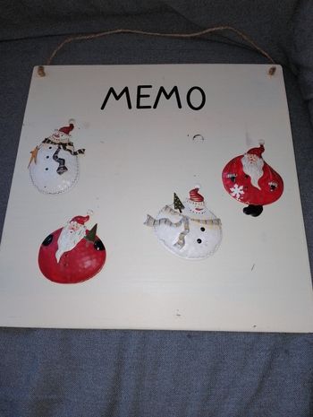 Mémo de noël avec 4 aimants