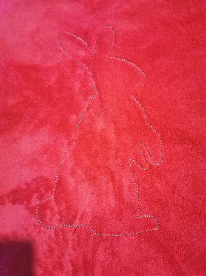 Couverture épaisse chaude rose lapin enfant bébé 73 X 108 cms prémaman - photo numéro 2