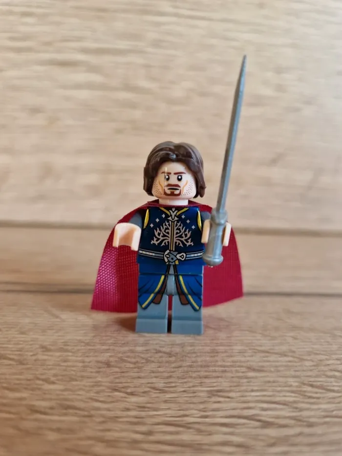 Figurine type lego Aragorn seigneur des anneaux