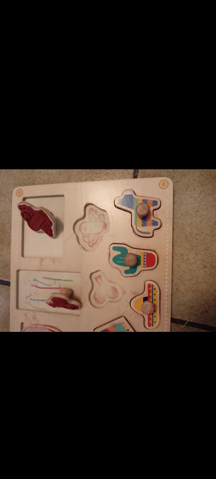 Set créatif enfant en bois tampon - photo numéro 4