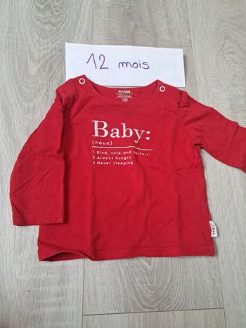 T-shirt manches longues 12 mois