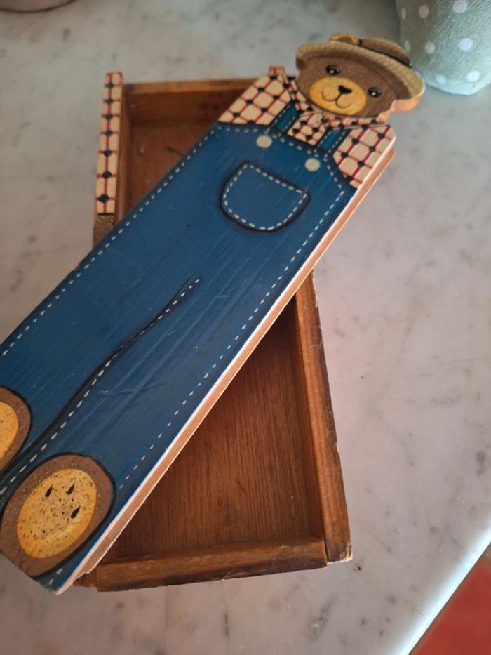 Plumier en bois vintage - photo numéro 8