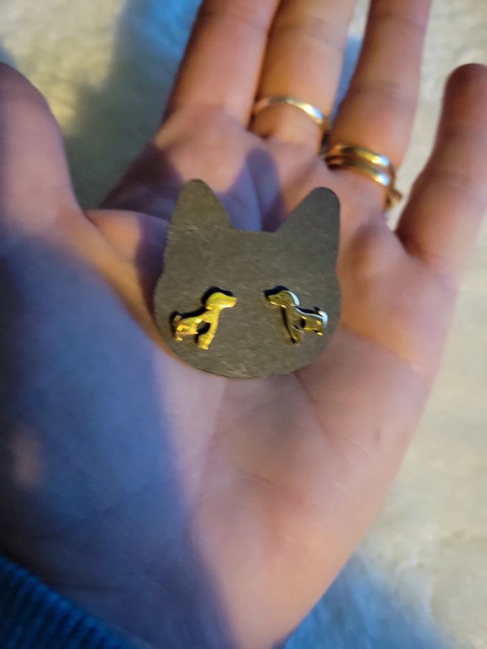 Boucles d oreilles chien 🐕 basset - photo numéro 4