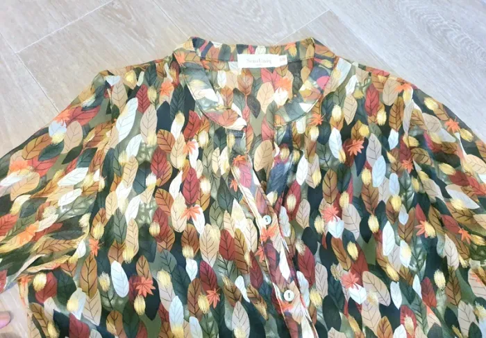 Robe longue légère motifs automnales taille s-m - photo numéro 5