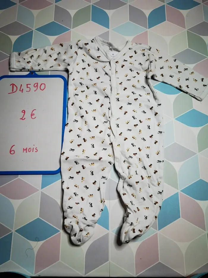 D4590 - pyjama fin garçon 6 mois