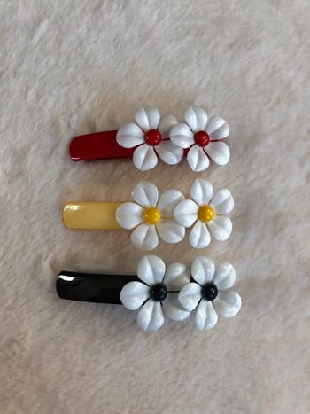Lot 3 pinces cheveux vintage