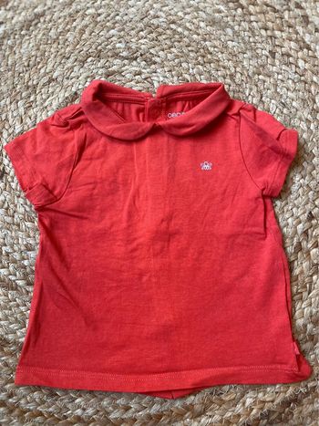 T-shirt fille orangé 6 mois