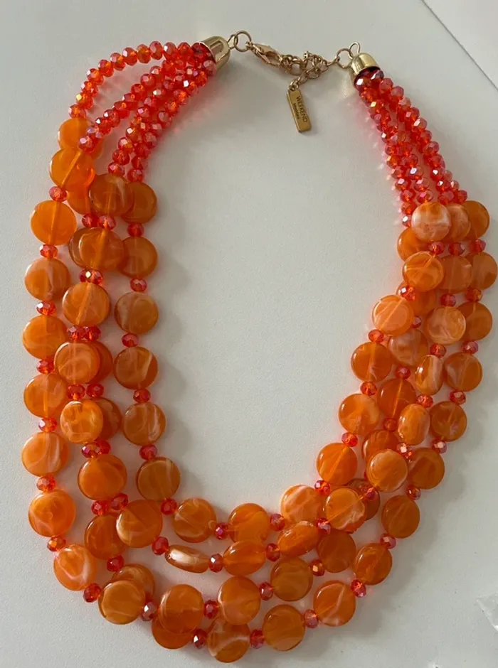 Collier multicouche orange week-end MaxMara - photo numéro 2