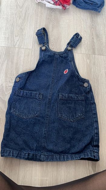 Robe salopette en jean 6 ans