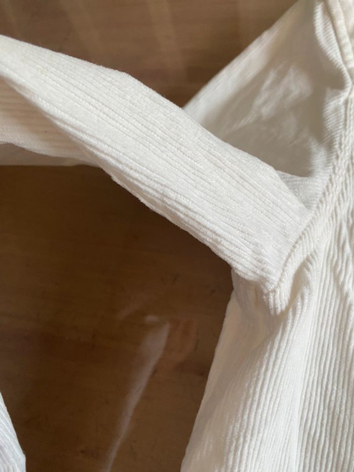 Veste Chemise Kiabi regular fit en velours côtelé blanc crème taille L - photo numéro 18