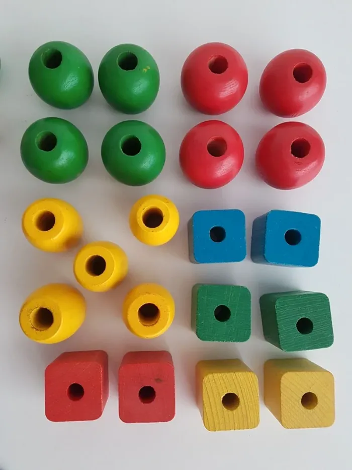 Perles jumbo en bois formes, couleurs et ferme - photo numéro 12