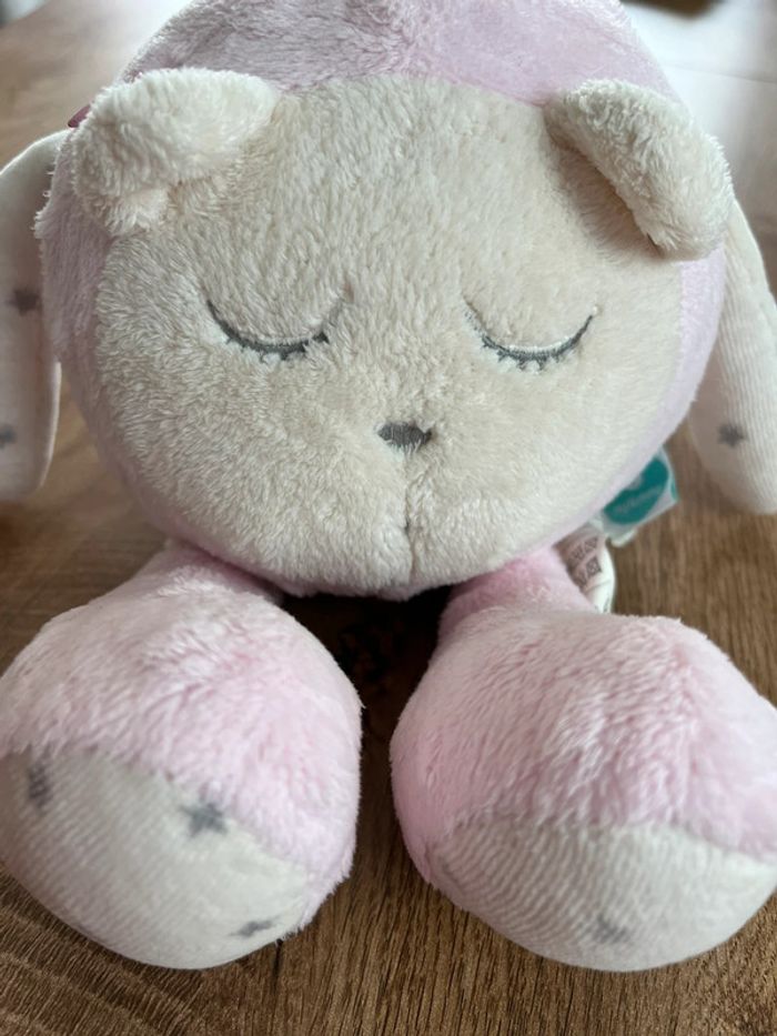 Peluche MyHummy rose et blanche (bruits blancs) en parfait état avec piles neuves - photo numéro 2