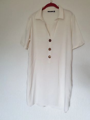 Robe beige crème gros boutons Kiabi 42