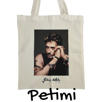 Tote bag sac cabas Johnny Hallyday 