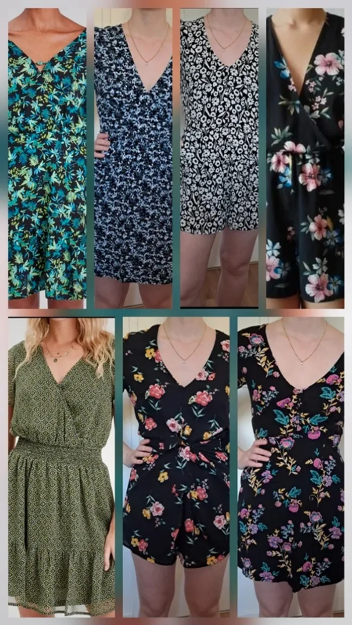 Lot 4 robes et 3 combi-short