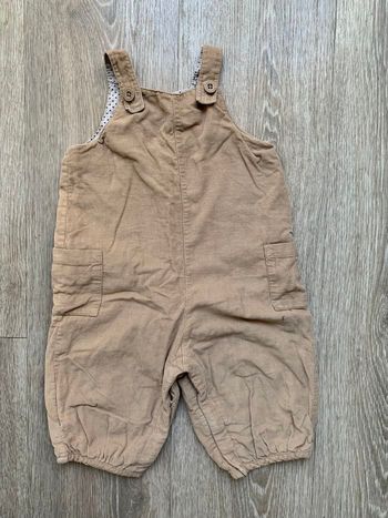 Salopette beige velours 12 mois