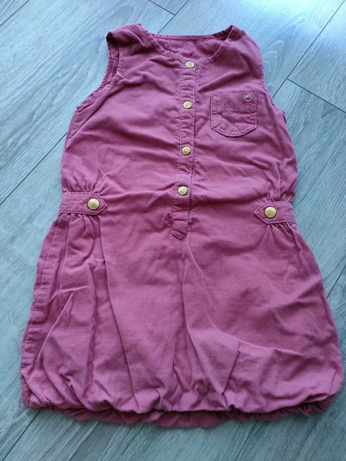 Robe velours rose