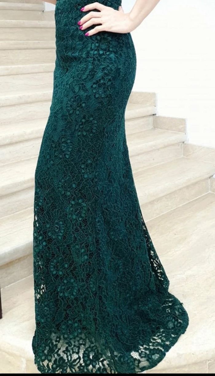 Magnifique robe longue vert sapin neuve - photo numéro 4