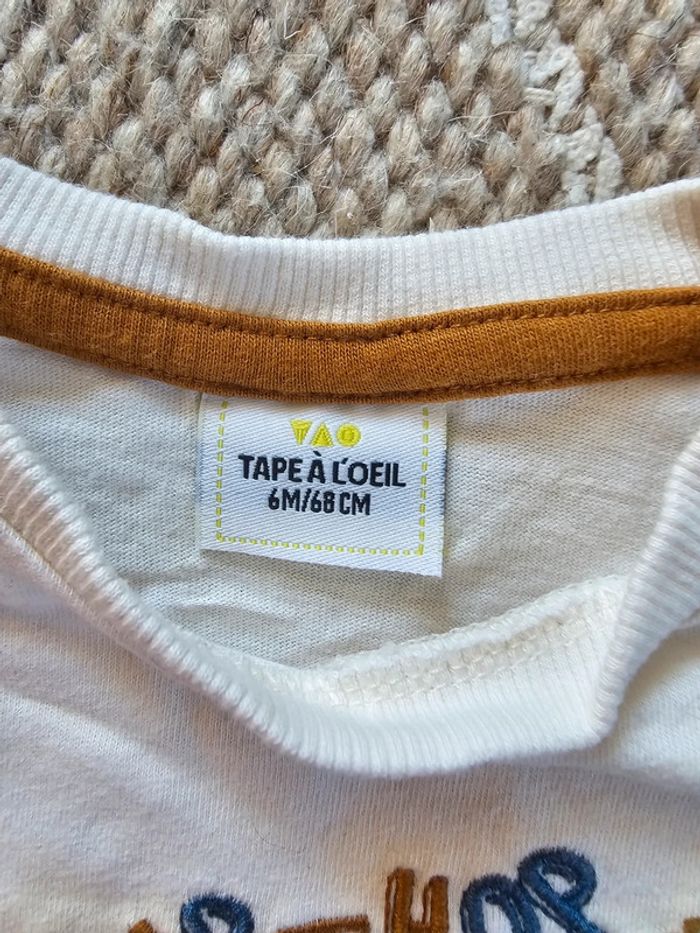 Tee-shirt Dinosaure - Tape à l'œil - 6 mois/68 cm - photo numéro 2