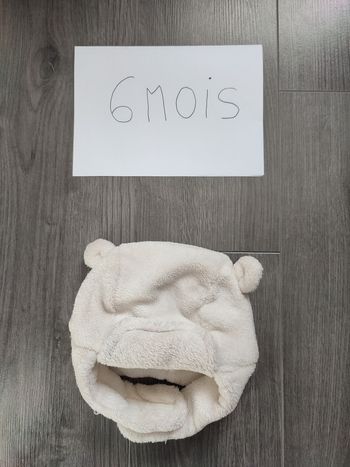 Bonnet noukie's blanc fille 6 mois